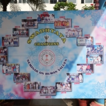 Banner display of previous years Swadhyaya Champions