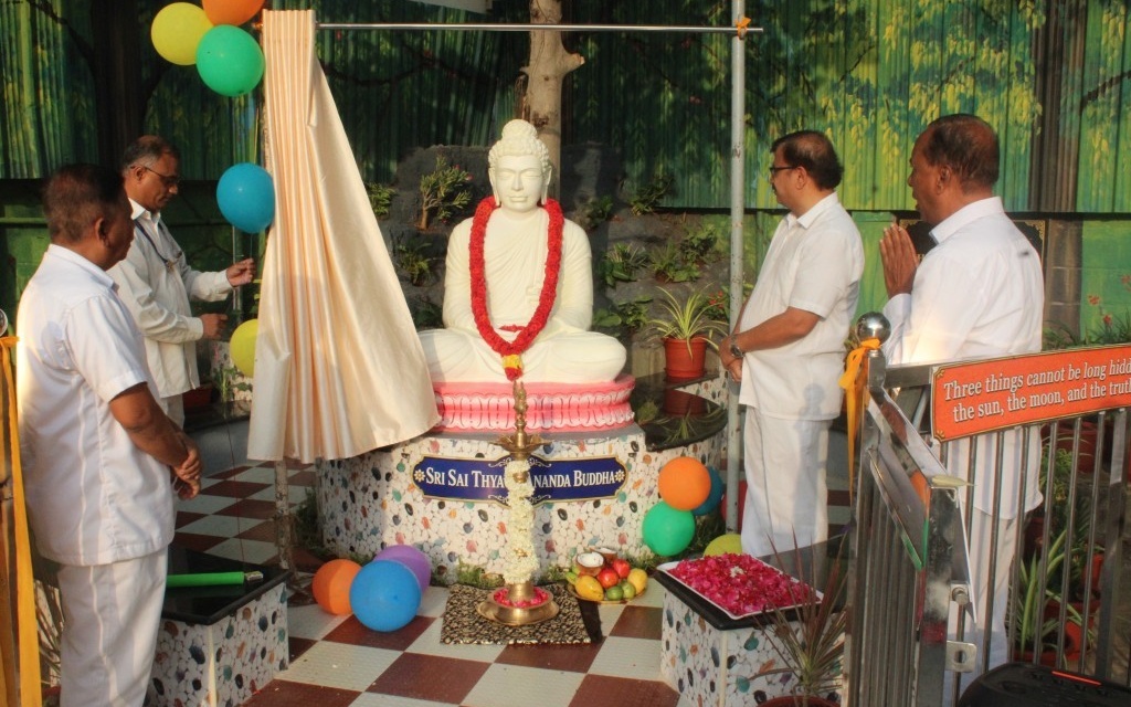 Inauguration of Sri Sai Thyaga Ananda Buddha Statue, Sai Bodhi Vanam